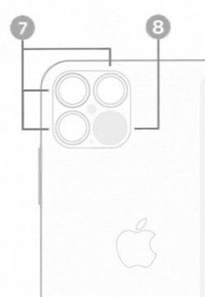 초코비트가 공개한 아이폰12 후면카메라 디자인. 출처=초코비트(@choco_bit) 트위터