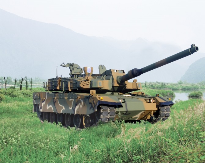 현대로템이 생산하는 한국 육군의 주력 전차인 '흑표' K2 전차. 사진=현대로템