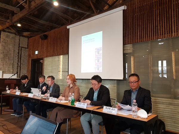 21일 서울 중구 정동1928아트센터에서 열린 '음원 생태계의 발전을 위한 음원 정산 방식의 개선 방안' 토론회 현장. 사진=박수현 기자