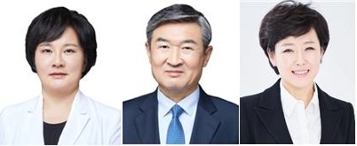 왼쪽부터 조수진·조태용∙이익선 대변인 