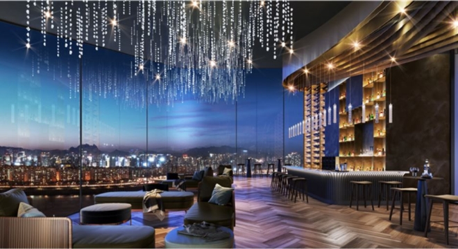 최상층에 위치한 스카이라운지. 사진=대우건설