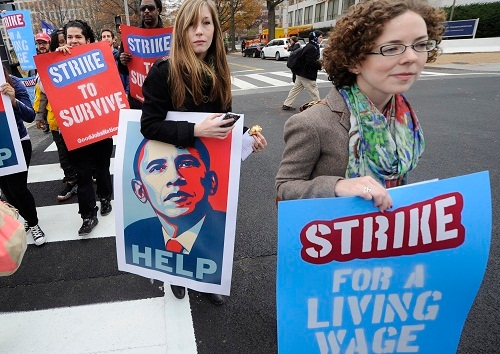 미국 근로자의 날 시위 모습 사진=뉴시스 