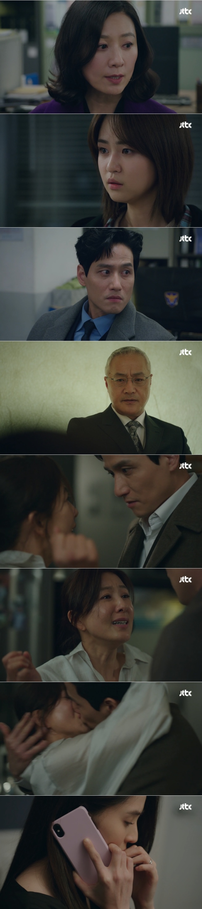 지난 2일 방송된 JTBC 금토드라마 '부부의 세계'12회에서 데이트 폭력남 박인규(이학주 분) 사인이 자살로 드러났다. 사진=JTBC 방송 캡처 