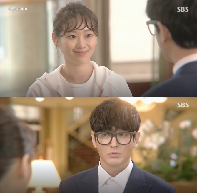 5일 방송디는 SBS 일일드라마 엄마가 바람났다 2회에는 오필정(현쥬니)와 강석준(이재황)이 대타로 맞선 자리에 나와 강렬한 첫만남을 갖는다. 사진=SBS '엄마가 바람났다' 2회 예고 영상 캡처 