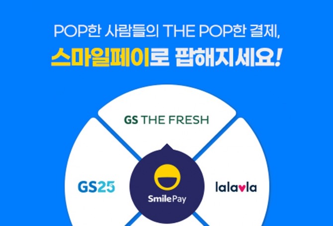 GS리테일이 통합 멤버십‧결제 앱 '더 팝'에 간편결제 서비스 '스마일페이'를 도입했다. 사진=GS리테일