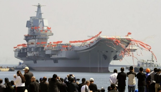 중국의 첫 국산 항공모함 산둥함. 사진=웨이보