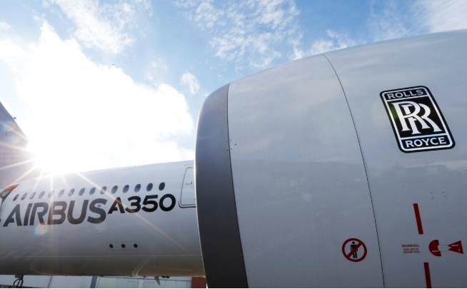 에어버스 A350에 장착된 롤스로이스 엔진. 사진=로이터