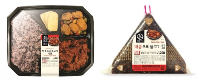 이마트24가 '매콤오리 불고기' 보양식 상품 2종을 판매하고 있다. 사진=이마트24