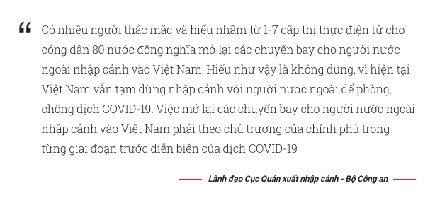 베트남 공안부 이민국은 전자비자발급과 입국허용은 별개의 문제라며 현지 매체와의 인터뷰를 통해 선을 그었다.