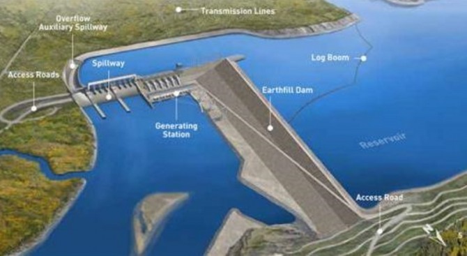 삼성물산이 외국기업과 컨소시엄으로 참여해 공사를 진행하고 있는 캐나다 브리티시 컬럼비아 주(州) 수력발전댐 건설 프로젝트의 조감도. 사진=주한캐나다상공회의소 페이스북