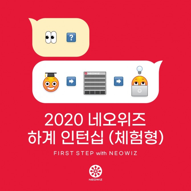 네오위즈 2020년 하계 인턴 모집.