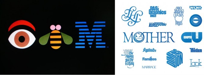 IBM, Paul Rand (왼쪽) ⓒ Paul Rand, Herb Lubalin의 타이포그래피(오른쪽) ⓒ Herb Lubalin