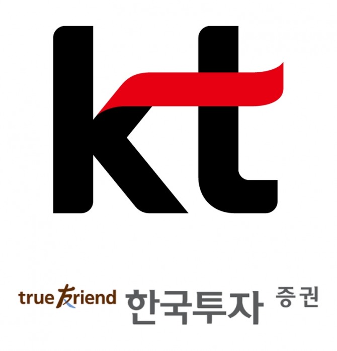 KT,한국투자증권 로고. 사진=각사 취합