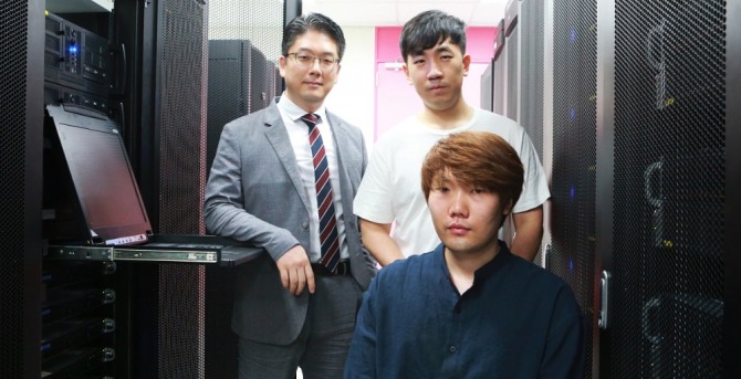 KAIST 김민수 교수(왼쪽 위부터 시계방향으로), 남윤민 박사, 한동형 박사과정. 사진=KAIST