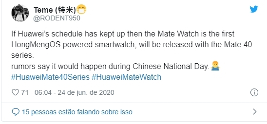 화웨이는 오는 10월, 자체 OS 하모니를 장착한 스마트워치를 출시할 예정이라고 화웨이 정보공개 트위터가 전했다. 
