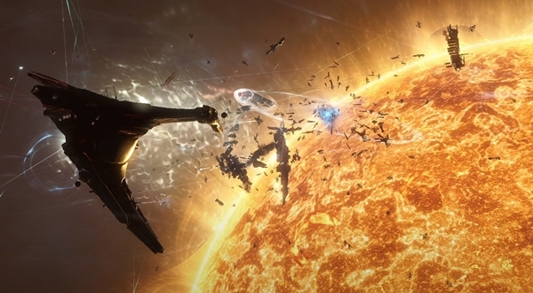 대규모 우주 전쟁이 열린 이브 온라인 게임 그래픽 이미지. 사진=펄어비스