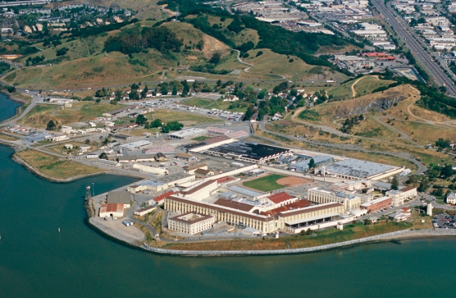 사진은 코로나19 집단 감염이 발생한 샌프란시스코 샌 퀜틴 주립교도소.