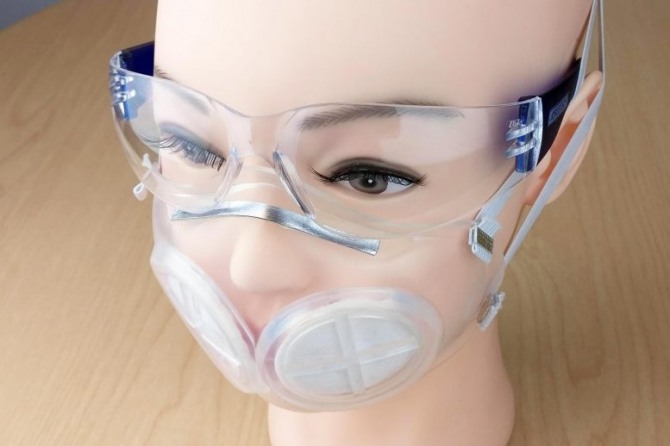 미국 MIT와 브리검 여성병원 연구진이 개발한 재활용 실리콘 마스크. 사진=연구진