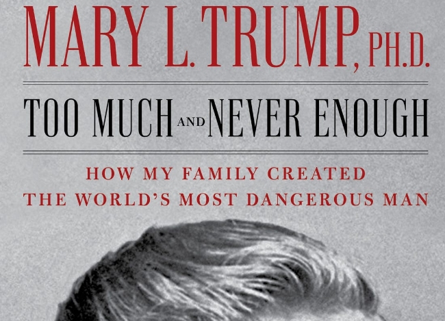 조카딸 메리 트럼프가 트럼프 대통령 일가의 어두운 가족사를 폭로한 책 ‘Too Much and Never Enough’의 표지.
