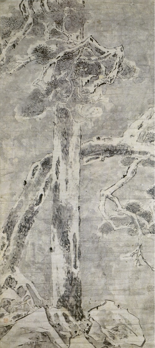 이인상(李麟祥) '설송도(雪松圖)', 종이에 수묵, 18세기, 국립중앙박물관.