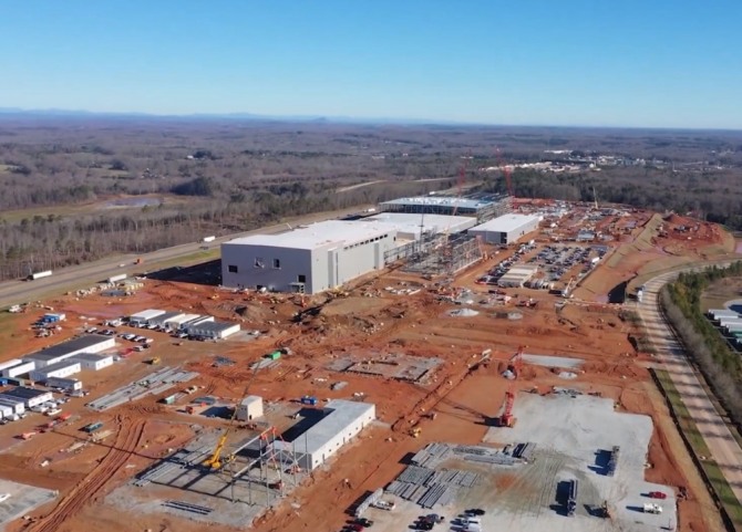 SK이노베이션이 오는 2021년 준공을 목표로 미국 조지아주(州)에 건설 중인 배터리 공장. 사진=SK이노베이션