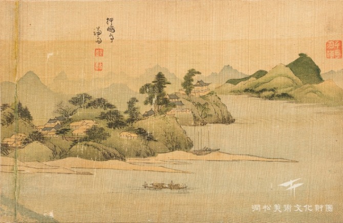 정선 '압구정(鴨鷗亭)', 18세기, 견본담채, 간송미술관.