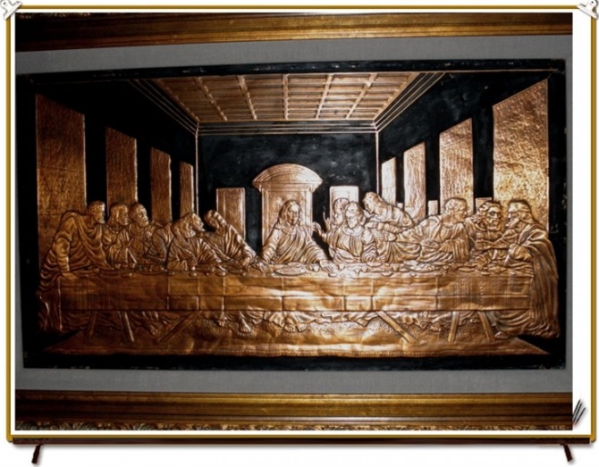 예수와 12제자, 69.5cmX54.2cm, 동판, 17세기