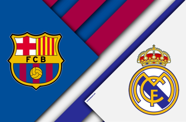 사진은 세계에서 가장 시장가치가 높은 구단 1, 2위를 다투는 레알 마드리드와 FC 바르셀로나의 클럽 로고.