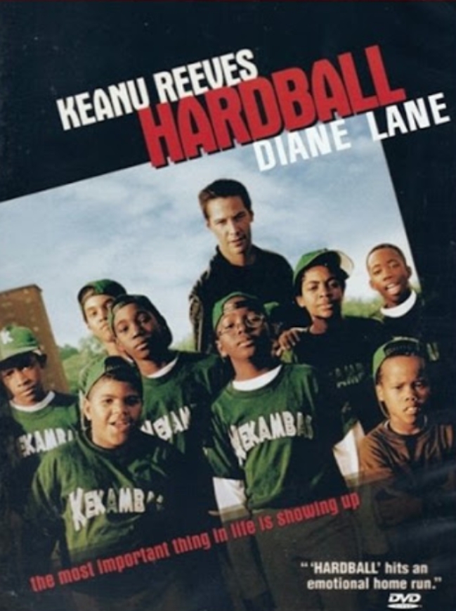 사진은 주연으로 출연한 키아누 리브스가 흑인 소년들의 야구팀을 지도한다는 감동적인 얘기를 다룬 스포츠 영화 ‘하드 볼(Hard Ball)’의 포스터.