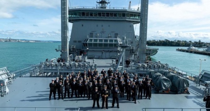 현대중공업이 건조한 아오테아로아함이 지난달 29일 취역식을 갖고 뉴질랜드 해군 함정으로 정식으로 취역했다. 사진=뉴질랜드국방부