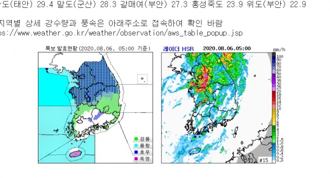 기상청 특보  