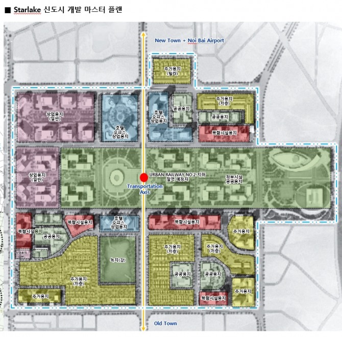 대우건설의 베트남 하노이 신도시 '스타레이크시티' 개발 마스터플랜. 자료=대우건설