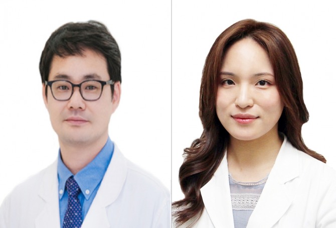 경희대병원 소화기내과 이창균 교수(왼쪽), 한방신경정신과 김윤나 교수. 사진=경희대의료원