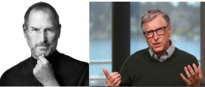 빌 게이츠가 최근 암체어 엑스퍼트 팟케스트(Armchair Expert podcast)와 한 인터뷰에서 애플 창업자 스티브 잡스(Steve Jobs)의 카리스마를 부러워했다고 털어놨다. 사진=CNBC,APPLE 