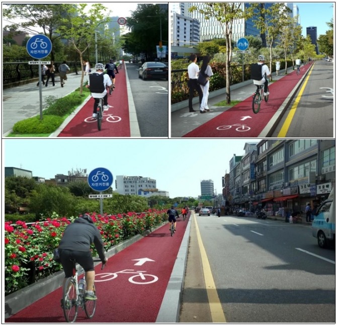 내년 4월 개통 예정인 서울 청계천로 자전거 전용도로의 예상도. 사진=서울시