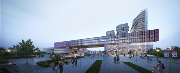 부천 대장 신도시에 조성될 S-BRT(간선급행버스) 복합환승센터 랜드마크의 조감도. 자료=국토교통부