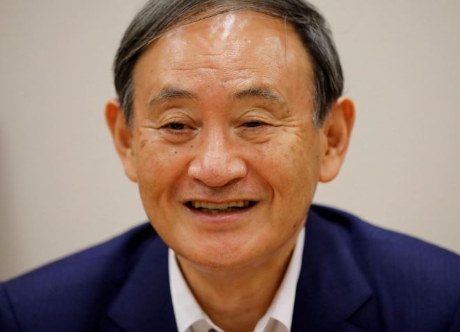 일본 차기 총리의 유력한 후보인 스가 요시히데 관방장관. 사진=로이터
