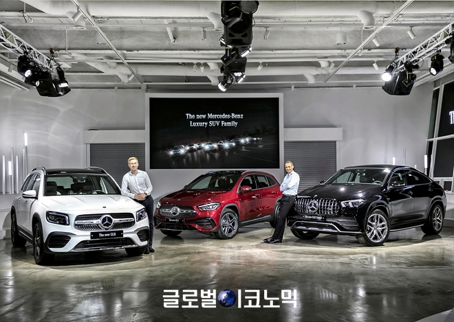 벤츠 SUV 더 뉴 GLB, 더 뉴 GLA, 더 뉴 GLE 쿠페 3종 국내 최초 공개. 사진=메르세데스-벤츠 코리아 