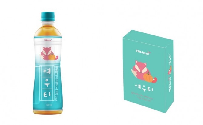 CU의 '여우티'는 8월 말 기준 차 음료 부문 매출 5위에 올랐다. 사진은 올해 6월 출시된 여우티(왼쪽)와 오는 3일 출시될 '오리지널 여우티 미니사이즈'. 사진=CU