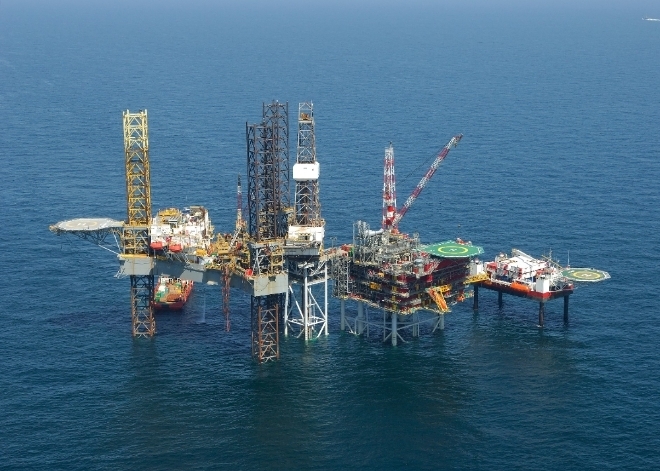 한국석유공사 영국 자회사 다나 페트롤리엄의 네덜란드 해상 드라우터 광구 생산시설 전경. 사진=한국석유공사 
