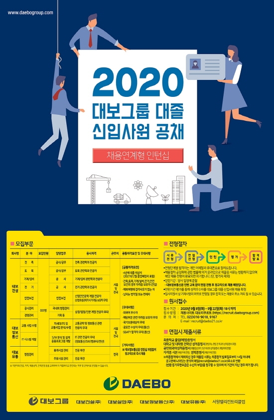 대보그룹 2020 신입사원 공채 포스터. 자료=대보그룹