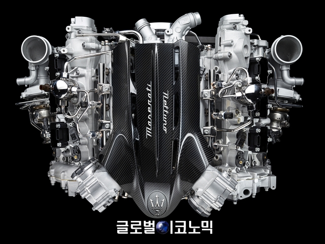 마세라티가 설계하고 생산한 V6 3.0리터 신형 '네튜노(Nettuno)' 엔진. 사진=마세라티