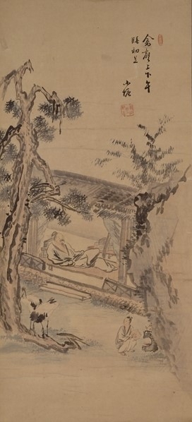 이재관 ‘오수도(午睡圖)’, 19세기, 종이에 담채, 삼성미술관 리움.
