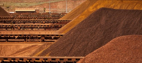 호주 서부 케이프램버트에 있는 리오틴토의 철광석 야적장. 사진=리오틴토