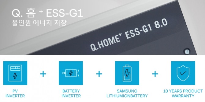 한화큐셀 ESS 제품에는 삼성SDI 리튬전지가 적용됐다. 사진=한화큐셀 홈페이지