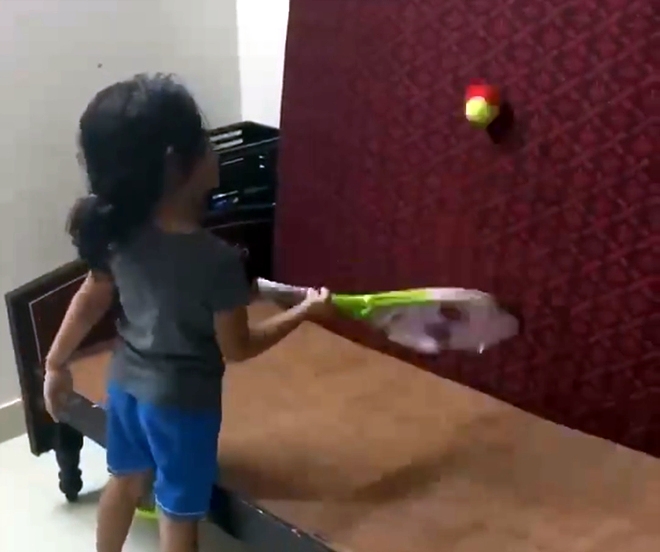 기아차와 테니스의 전설 라파엘 나달이 5살 소녀의 테니스 연습 영상에 아낌없는 칭찬을 보냈다. 사진=기아차 트위터 캡쳐