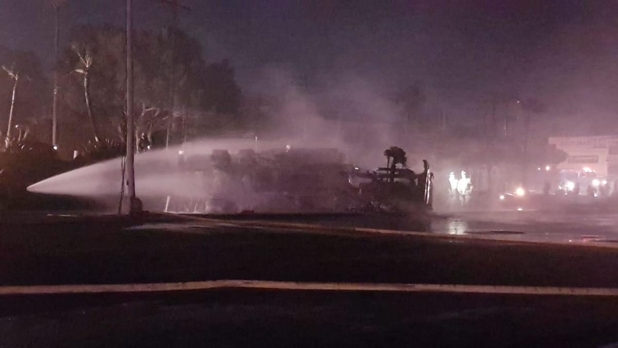 현대차 멕시코 마킬라도라 직원 수송 차량과 멕시코 석유수송 차량(페멕스 파이프)이 교차로에서 충돌해 폭발 사고가 일어났다. 사진=밀레니오2020