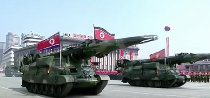 북한의 개량형 스커드미사일 KN-18. 기동탄두재진입체를 탑재해 정확도가 높은 미사일로 추정된다. 사진=CSIS