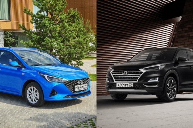 7일 업계에 따르면 현대자동차는 지난달 러시아에서 현지 전략 차종 쏠라리스(왼쪽)와 크레타(오른쪽) 흥행에 힘입어 1년 전보다 15% 늘어난 1만 8380대를 판매했다. 사진=현대차
