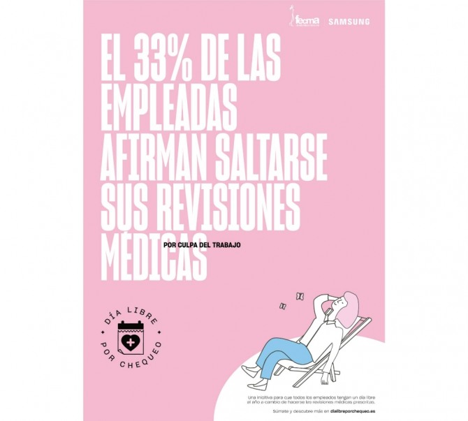 삼성전자가 스페인 내 유방암을 퇴치하기 위해 스페인 유방암연맹(FECMA)와 함께 만든 포스터. 사진=로이터